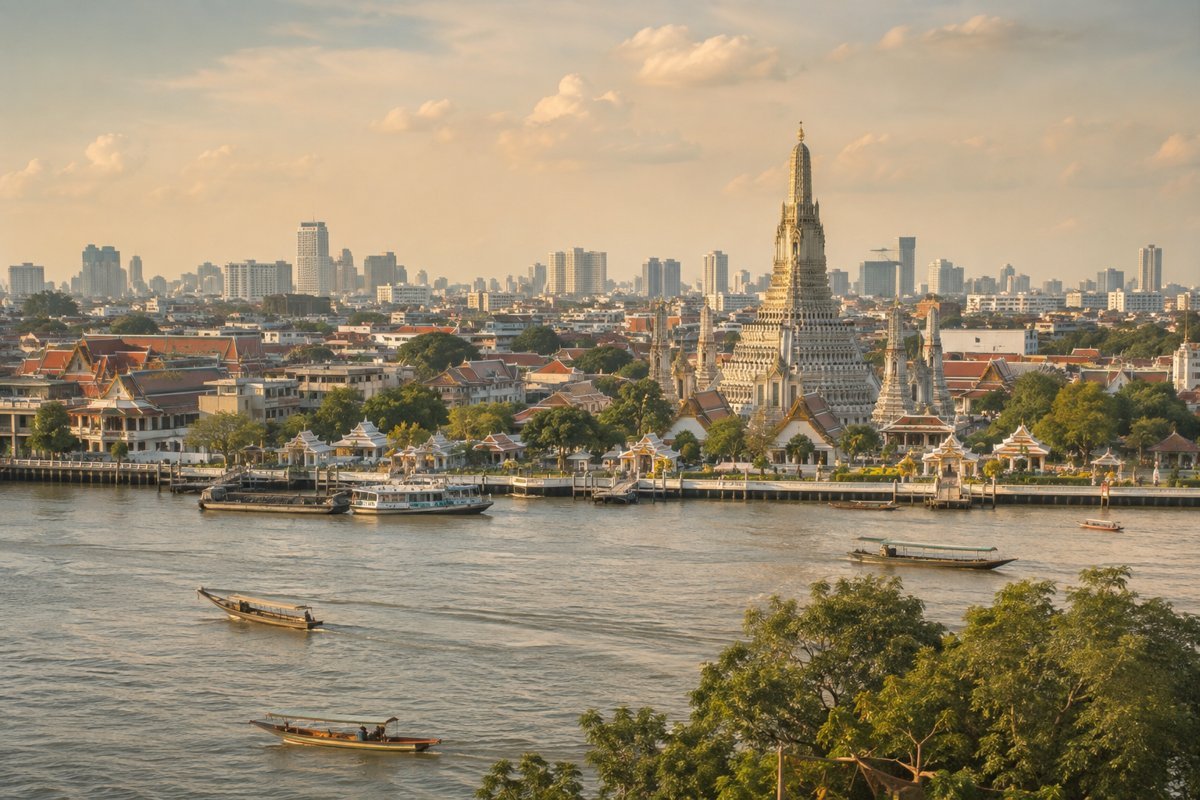Illustrative city view of Bangkok