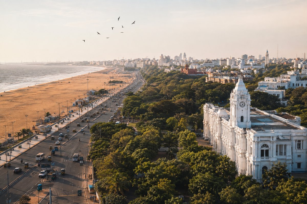 Illustrative city view of Chennai
