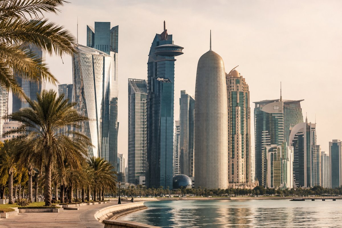 Illustrative city view of Doha