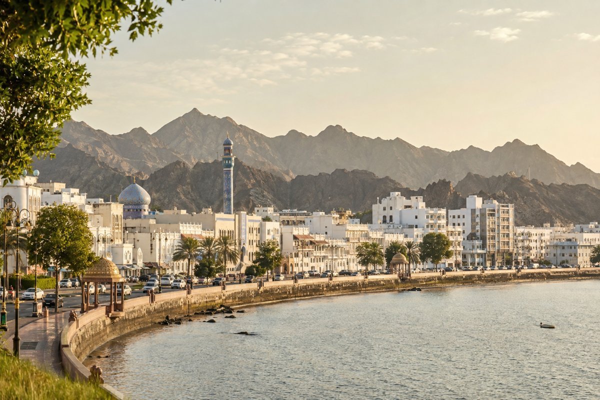 Illustrative city view of Muscat