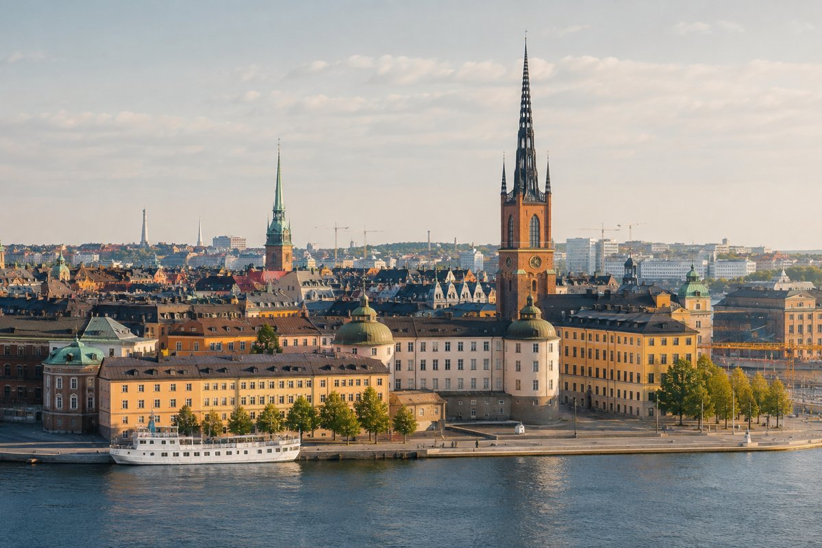 Illustrative city view of Stockholm