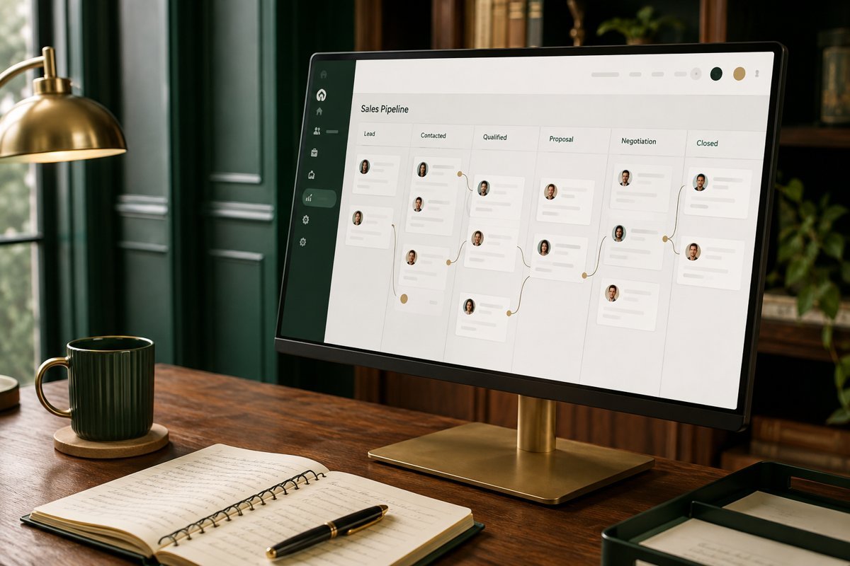 CRM & custom software — illustrative creative and working environment