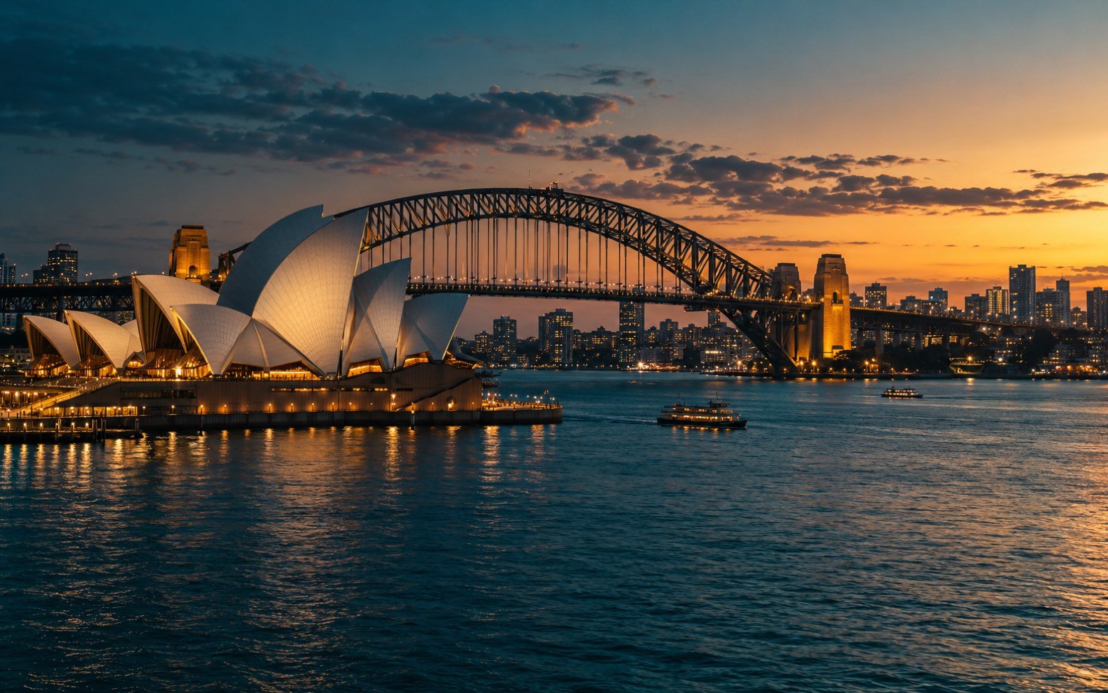 Australia skyline at dusk