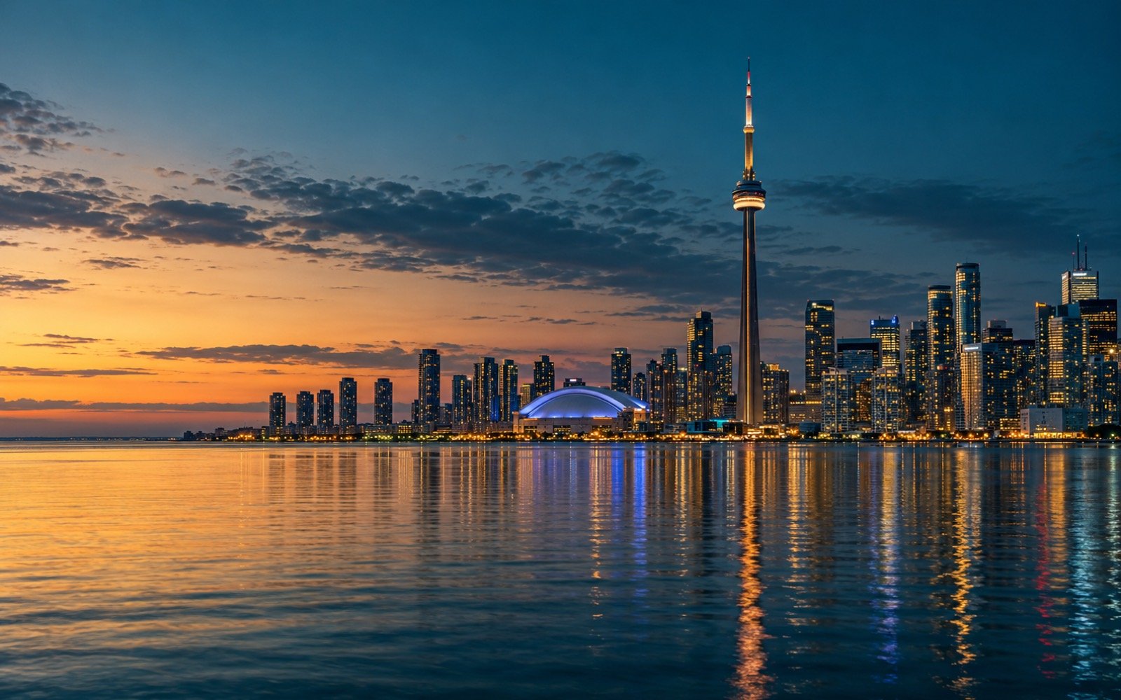Canada skyline at dusk