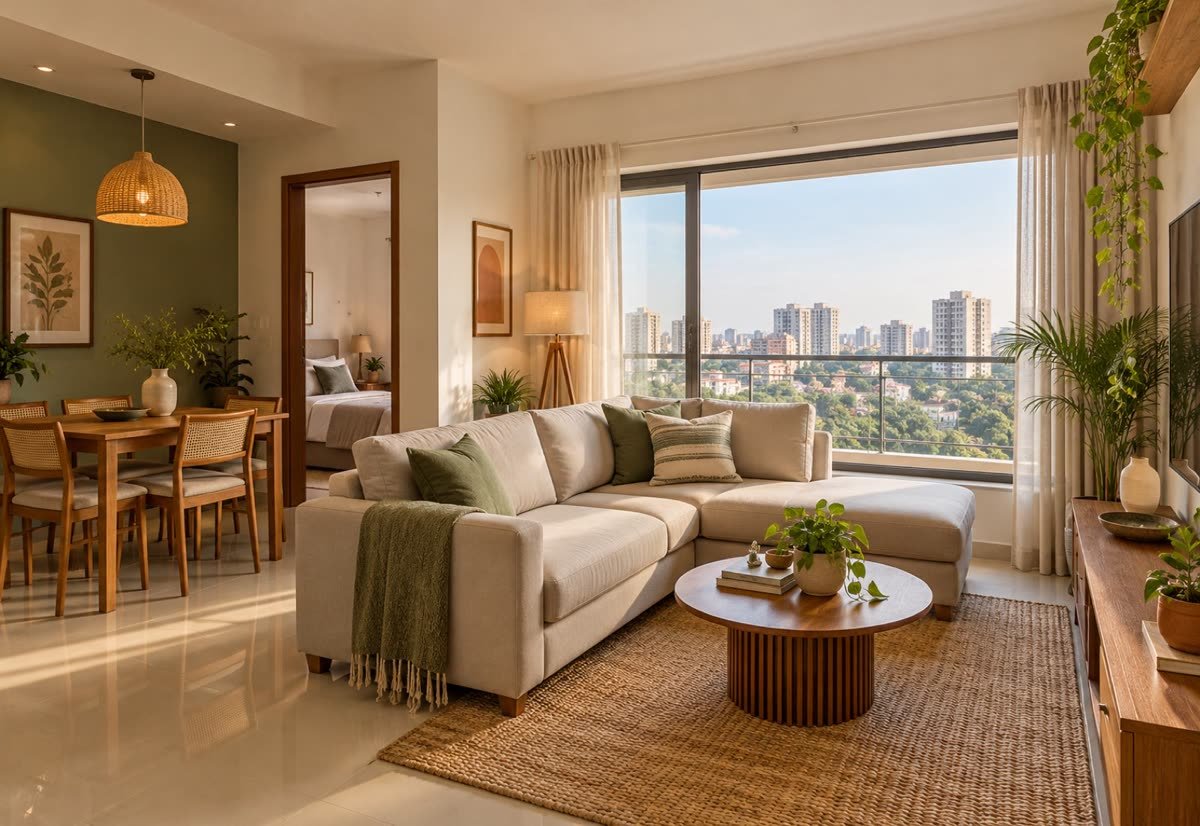 Furnished 2 BHK, city view